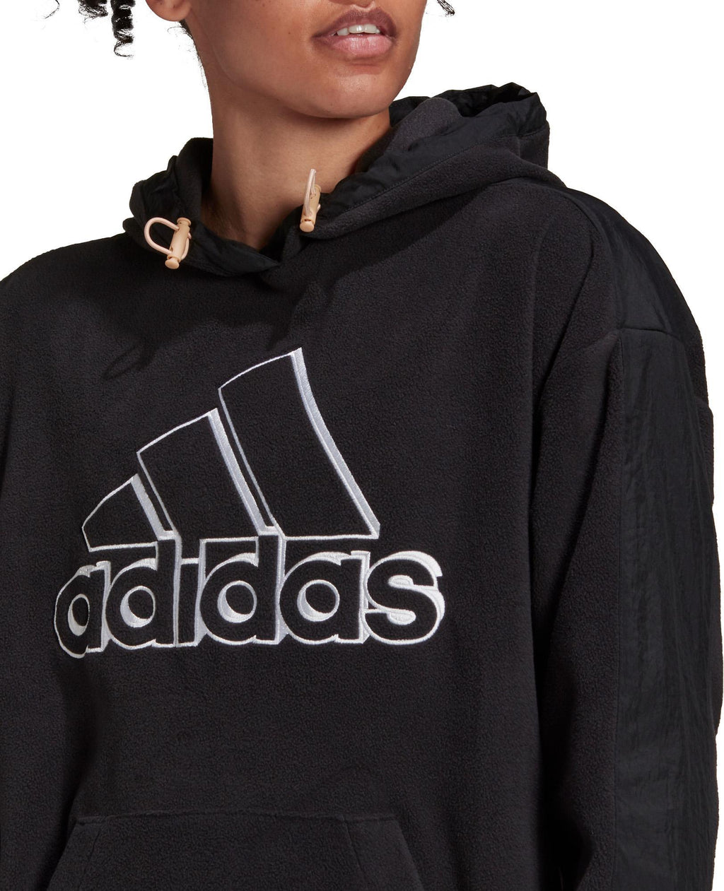 Brand Love Giant Logo Polar Fleece hoodie