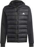 Essentials Hybride donsjack met capuchon