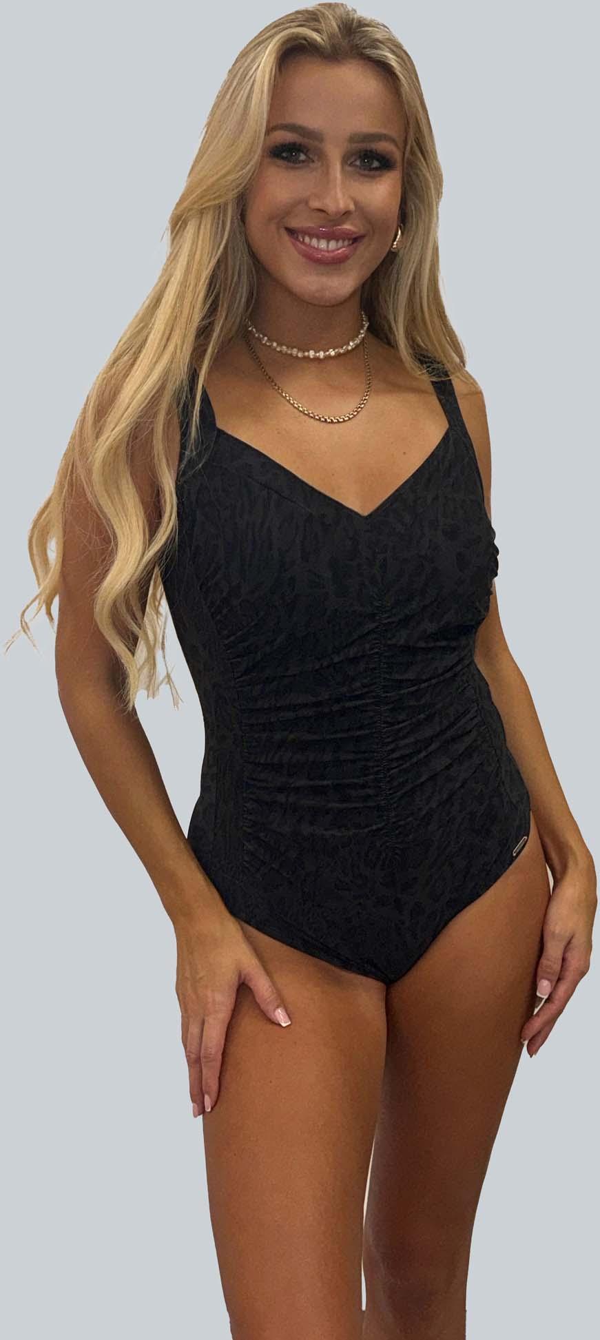 Ladies Swimsuit Black Tiger