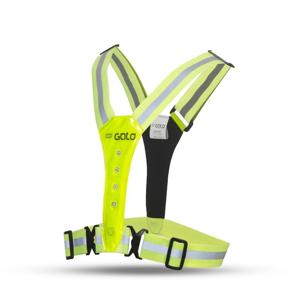 usb led vest geel