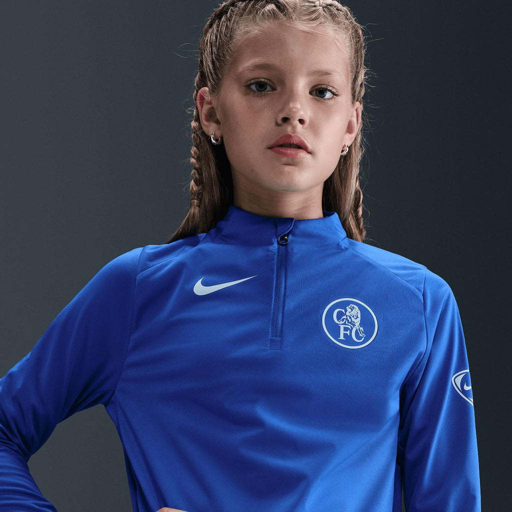 Chelsea FC Strike Third Big Kids' Dri-FIT Total 90 Soccer Knit Drill Top