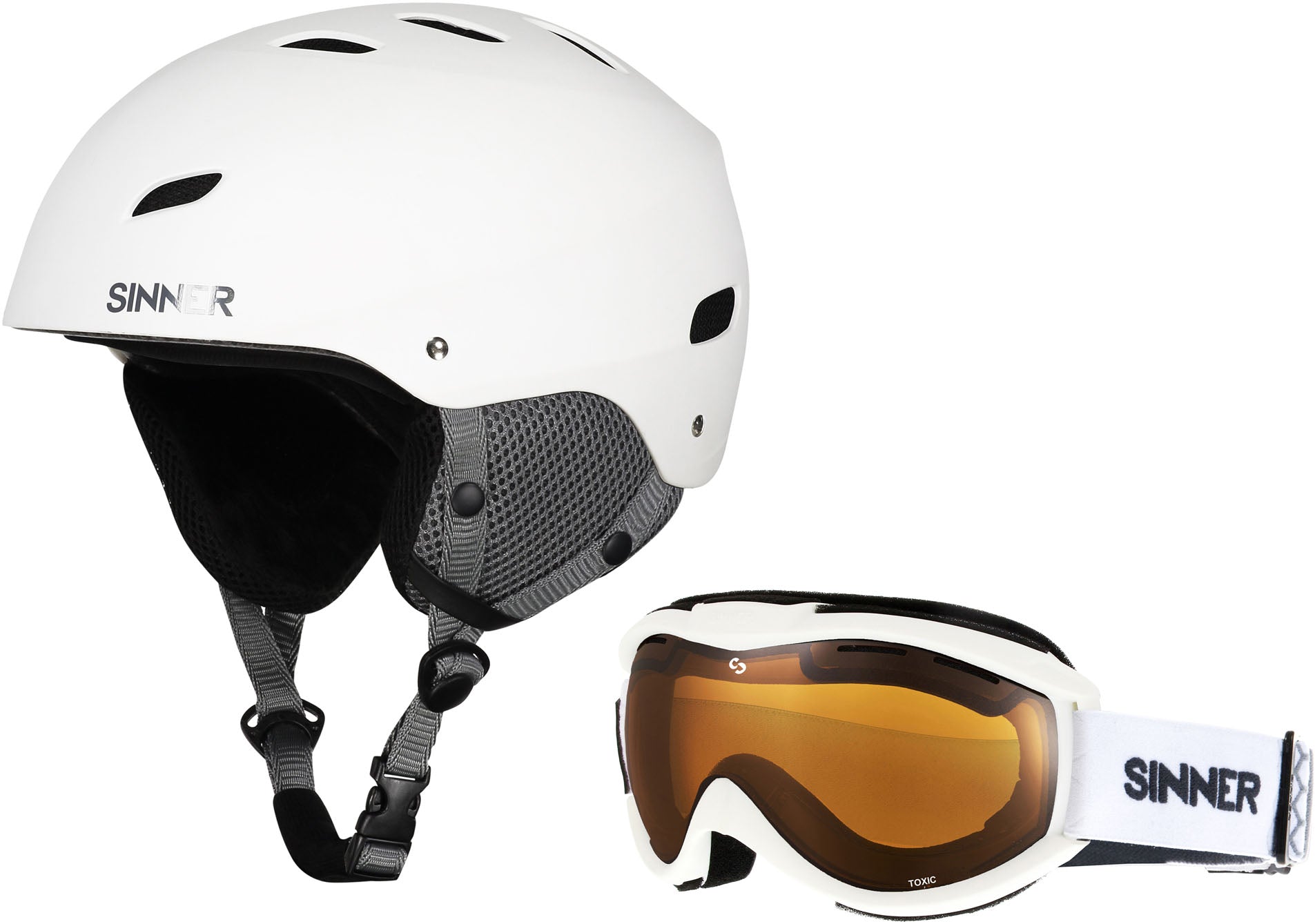 Bingham skihelm en Toxic skibril
