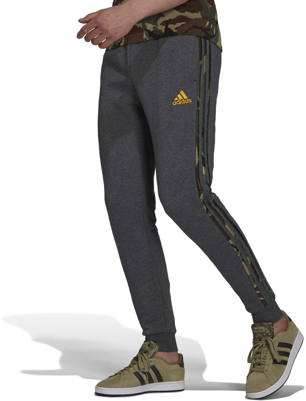 Essentials Fleece Camo-Print broek