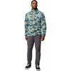 helvetia printed half snap fleece vest