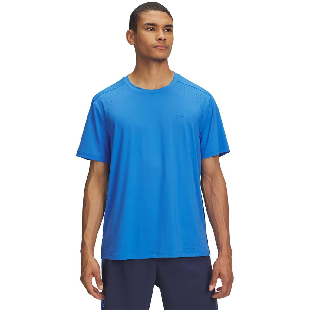 ua launch elite shortsleeve-blu