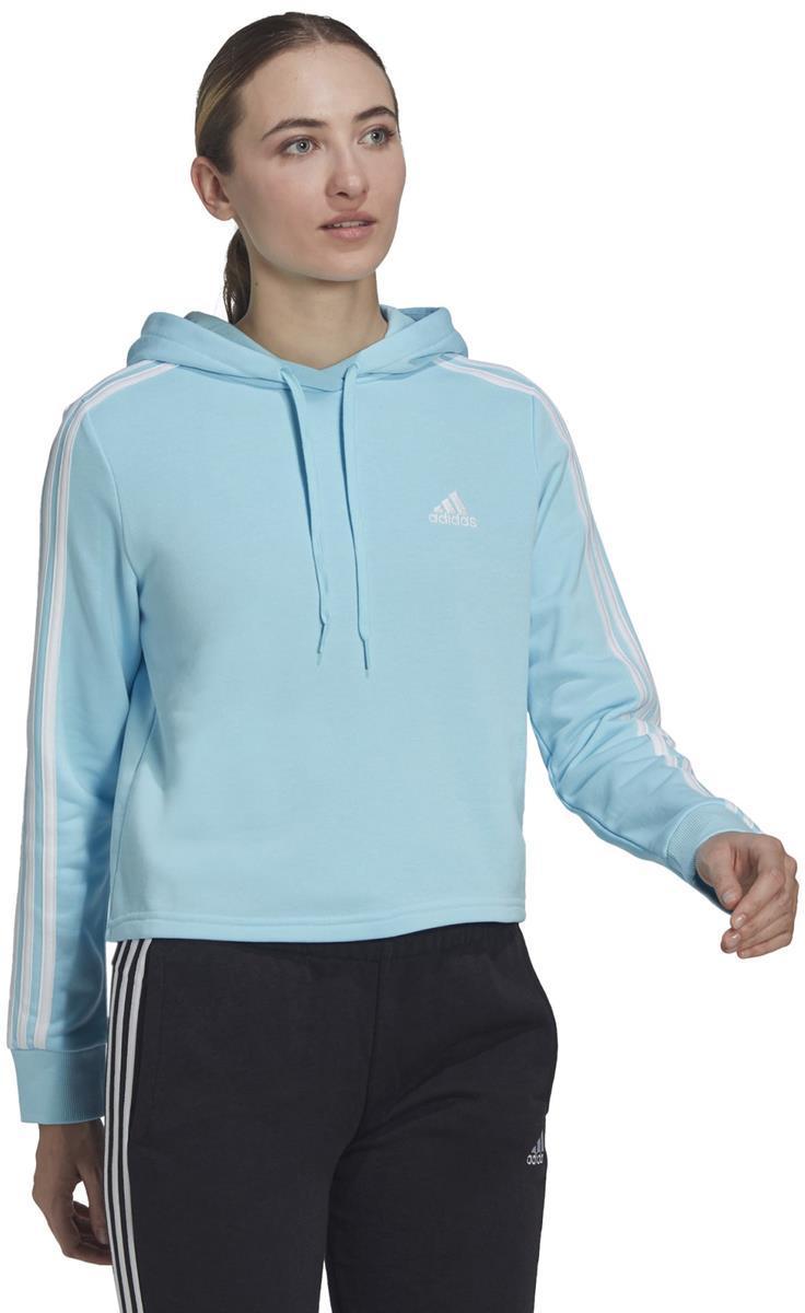 Essentials 3-Stripes Cropped Hoodie