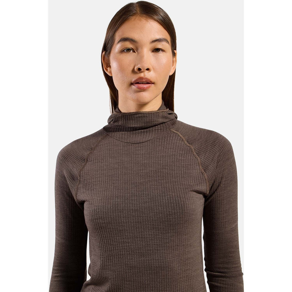 performance wool base layer shirt met facemask