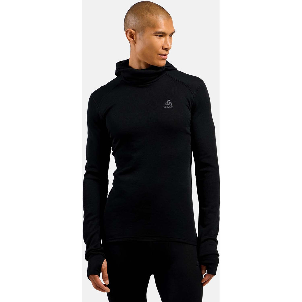 active warm eco base layer shirt with facemask