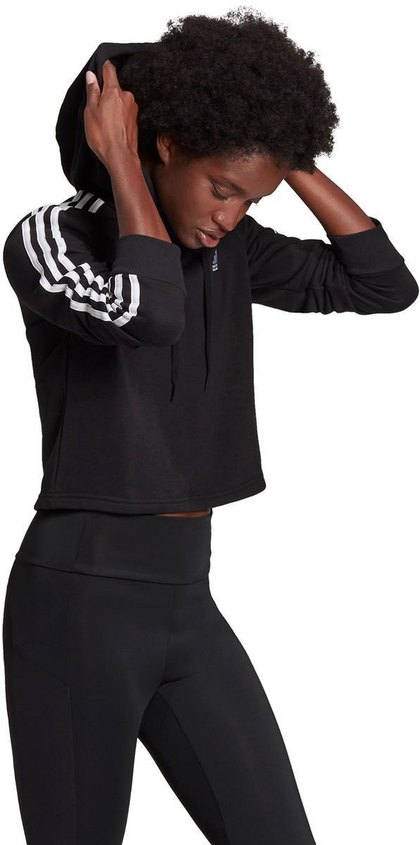 Essentials 3-Stripes Cropped Hoodie