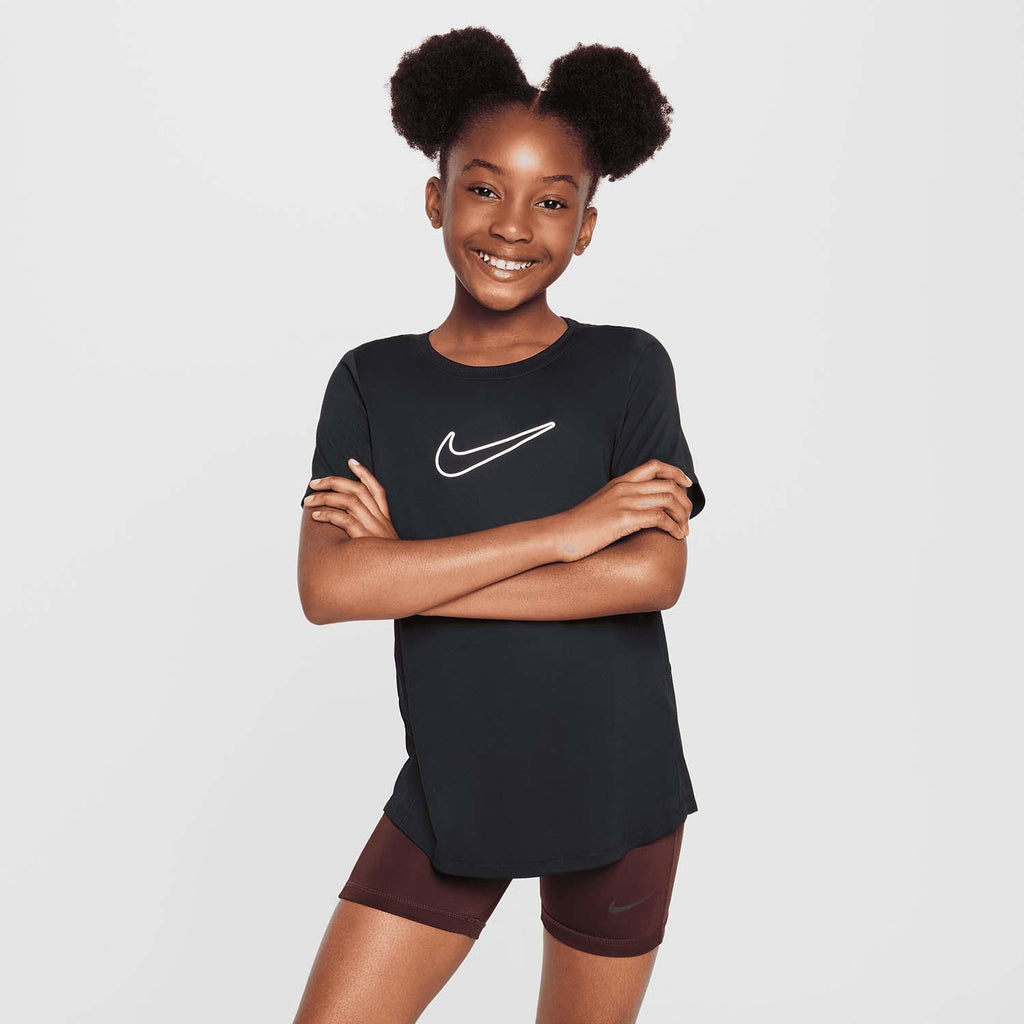 one girls' dri-fit short-sleev