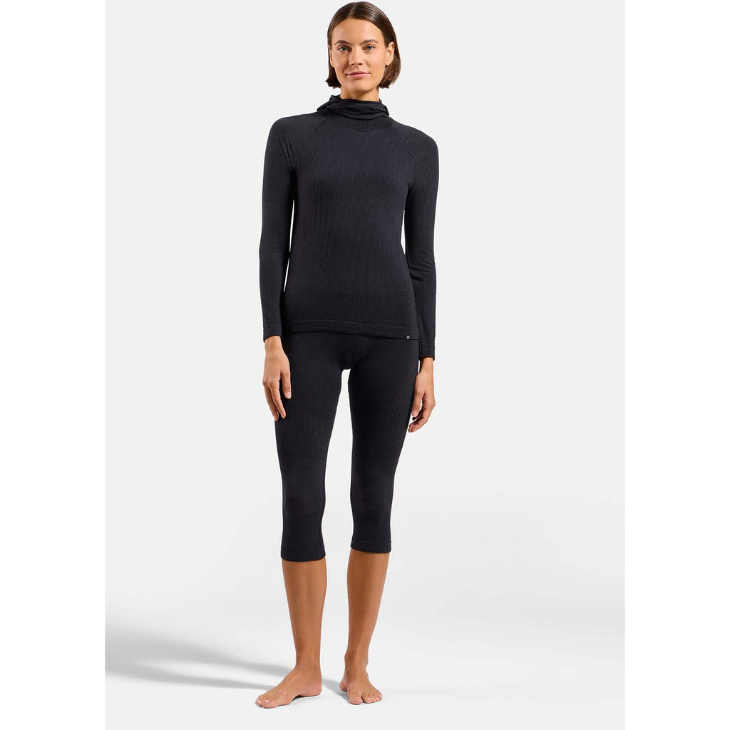 performance wool base layer shirt met facemask