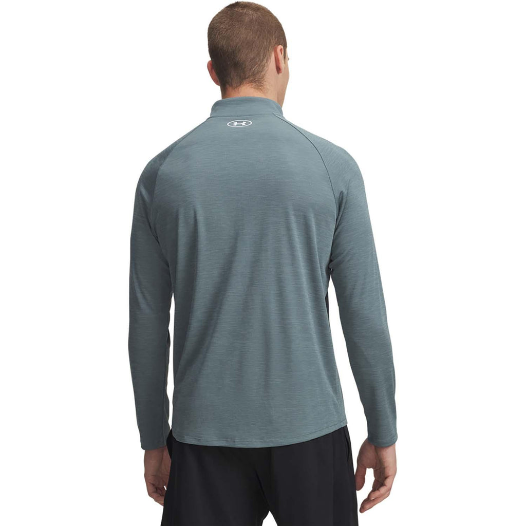 ua tech textured 1/2 zip-blu