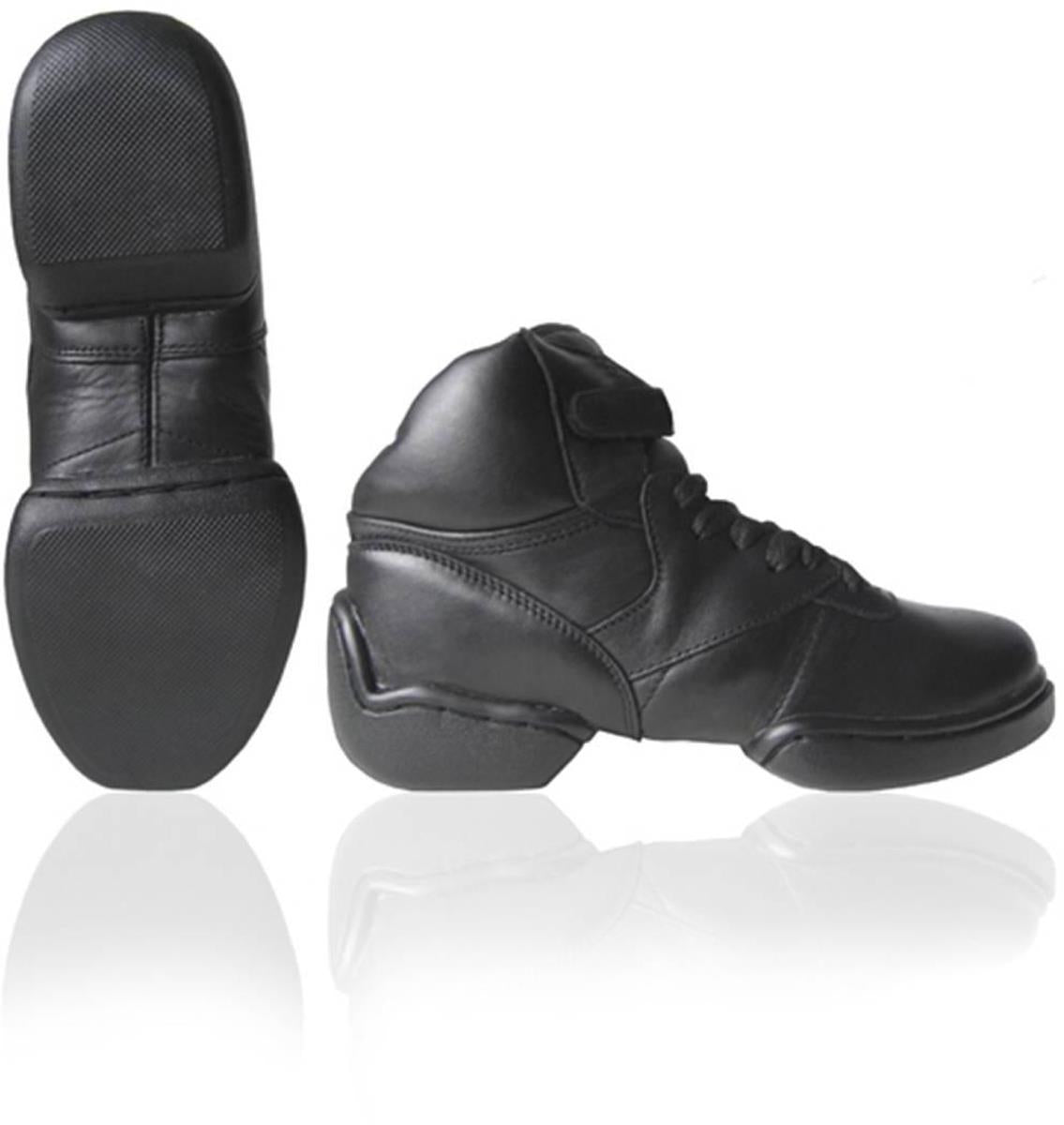 Dance sneaker, leather, split sole, high top