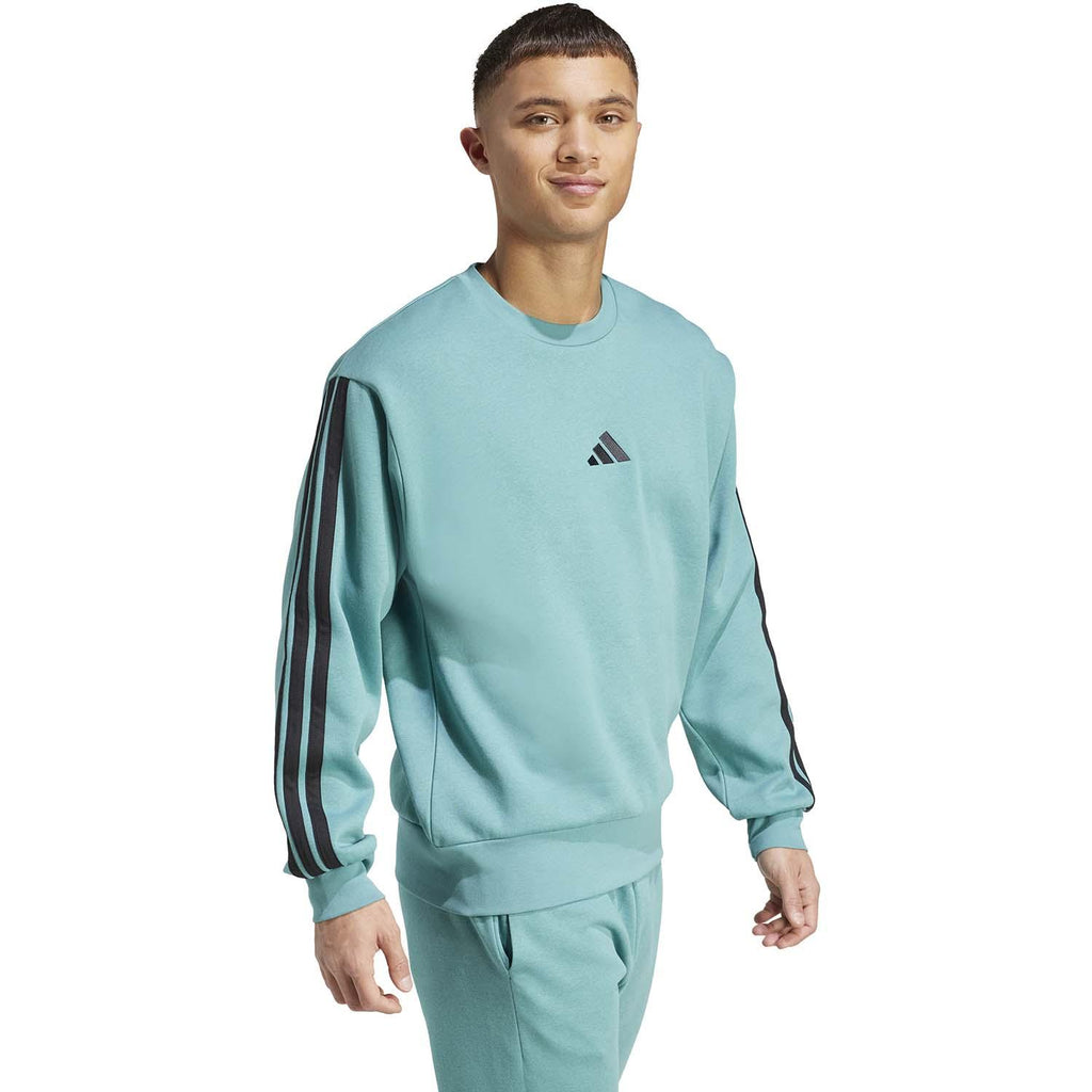 Essentials 3-Stripes Fleece Sweatshirt