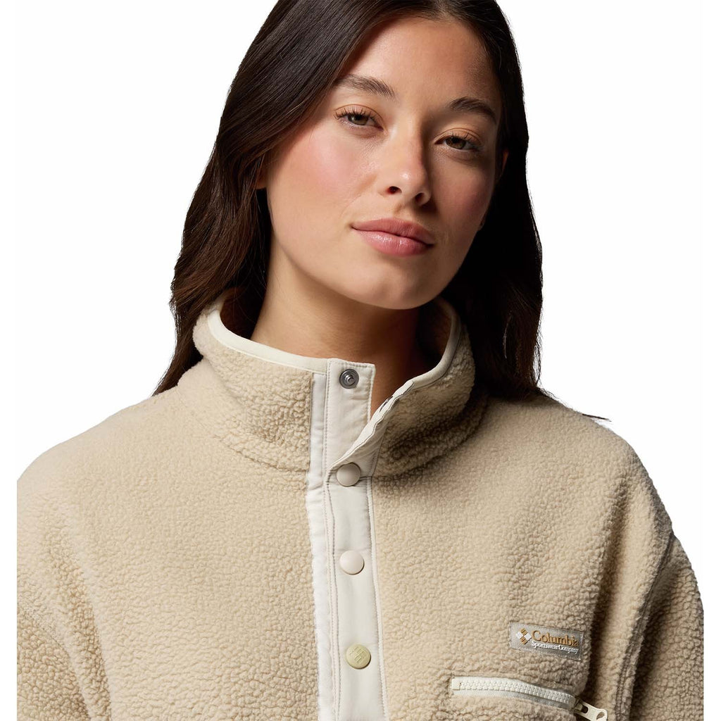 helvetia ii cropped half snap fleece vest