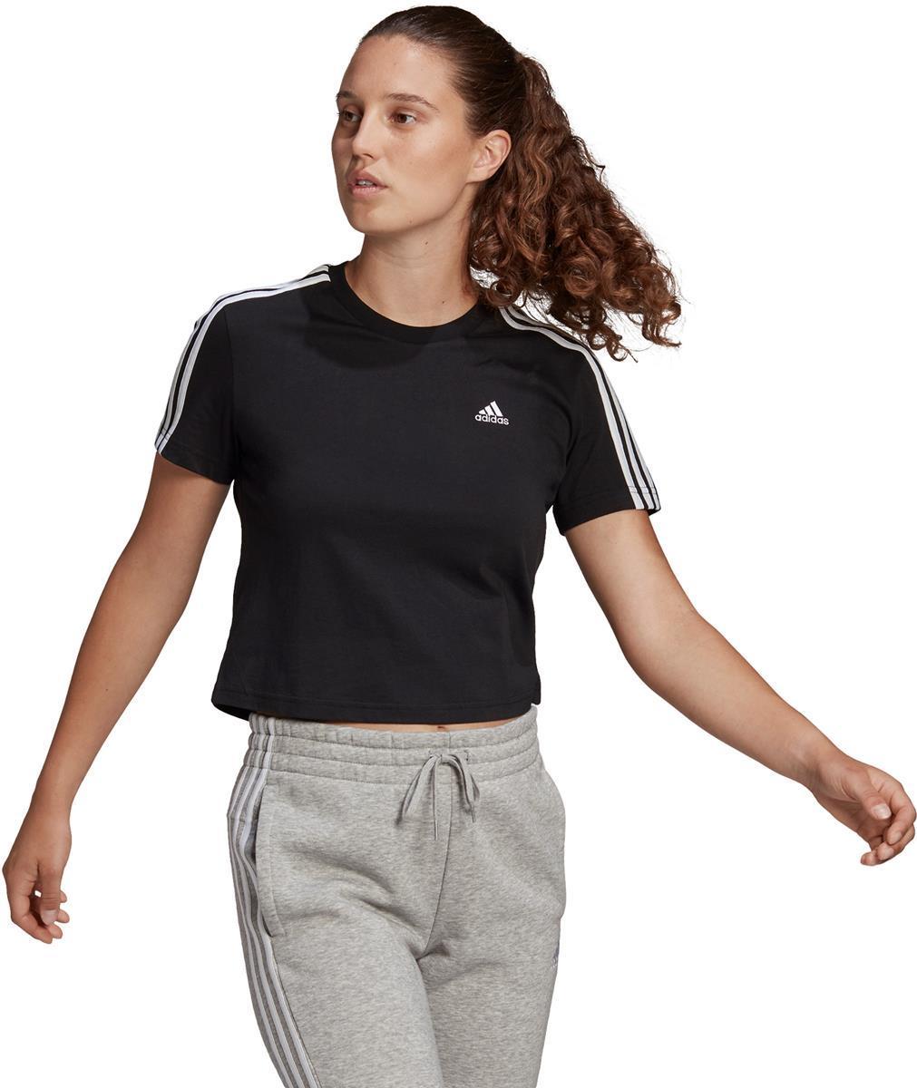 Essentials Loose 3-Stripes Cropped T-shirt