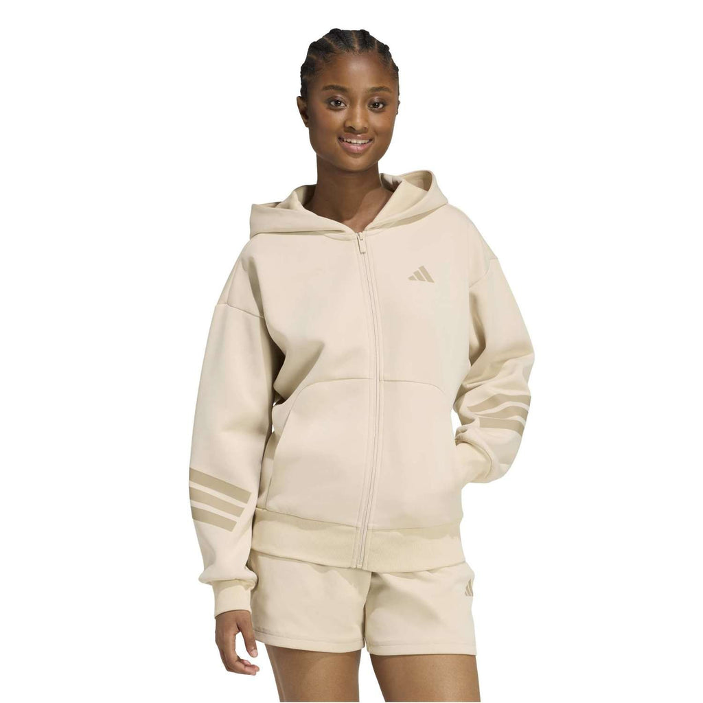 Full-zip hooded sweater