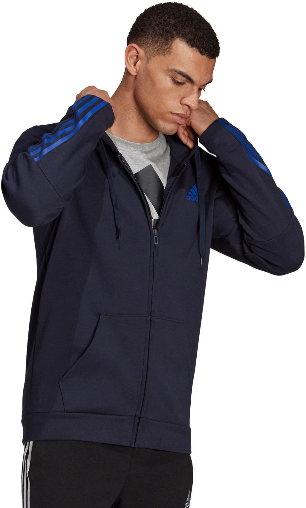 Essentials Doubleknit Cut 3-Stripes Ritshoodie