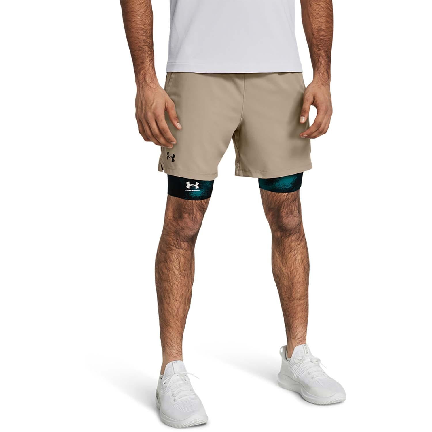 ua vanish woven 6in shorts-brn