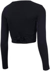 Cross-over, long sleeves, cotton
