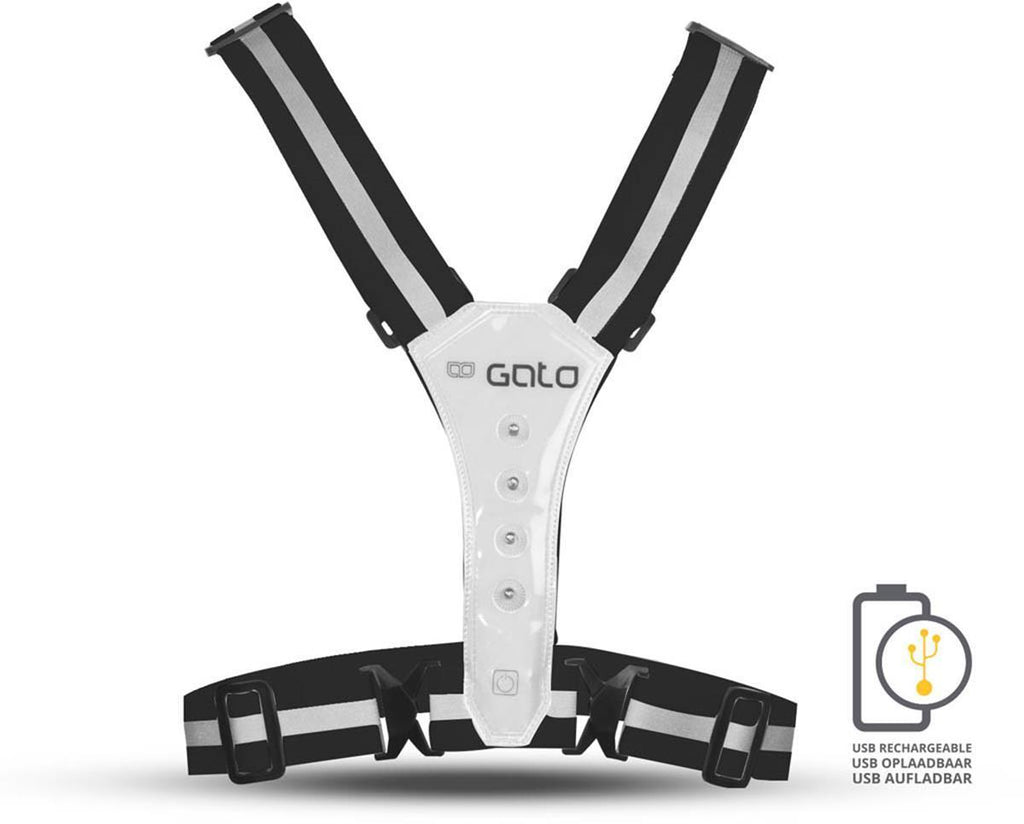 usb led vest antraciet
