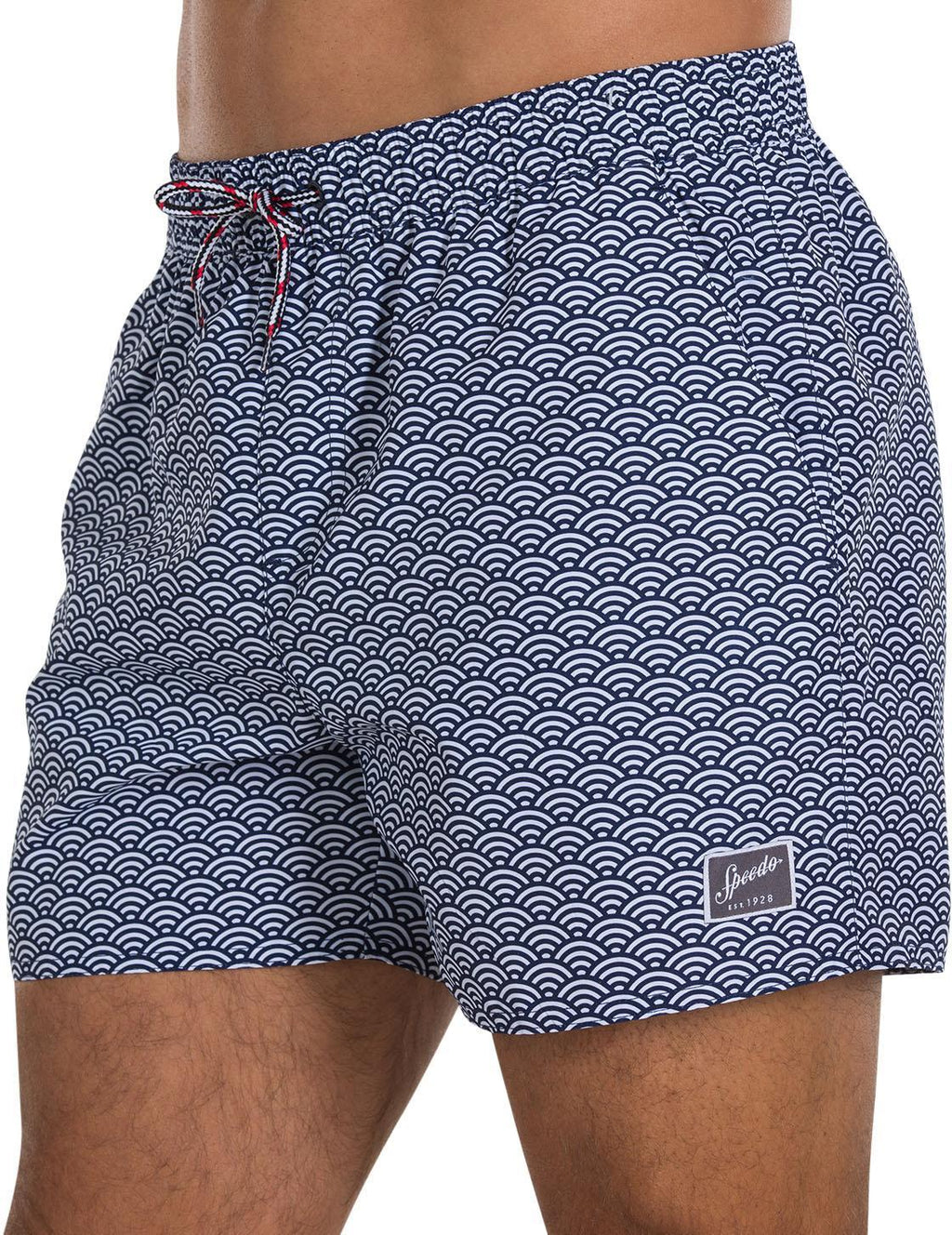 vintage printed 14 nav/whi