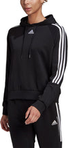 Essentials Loose-Cut 3-Stripes Cropped Hoodie