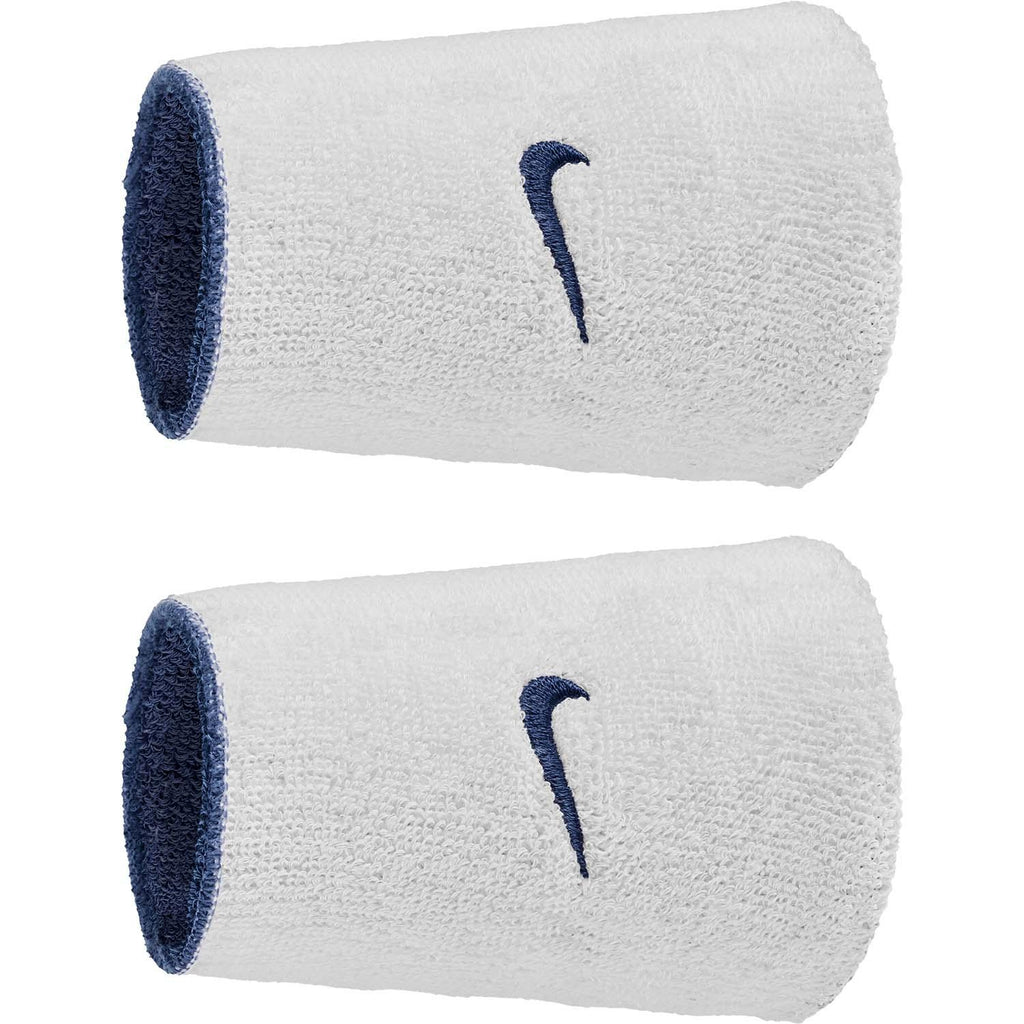 nike swoosh reversible doublewide wristbands 2pk
