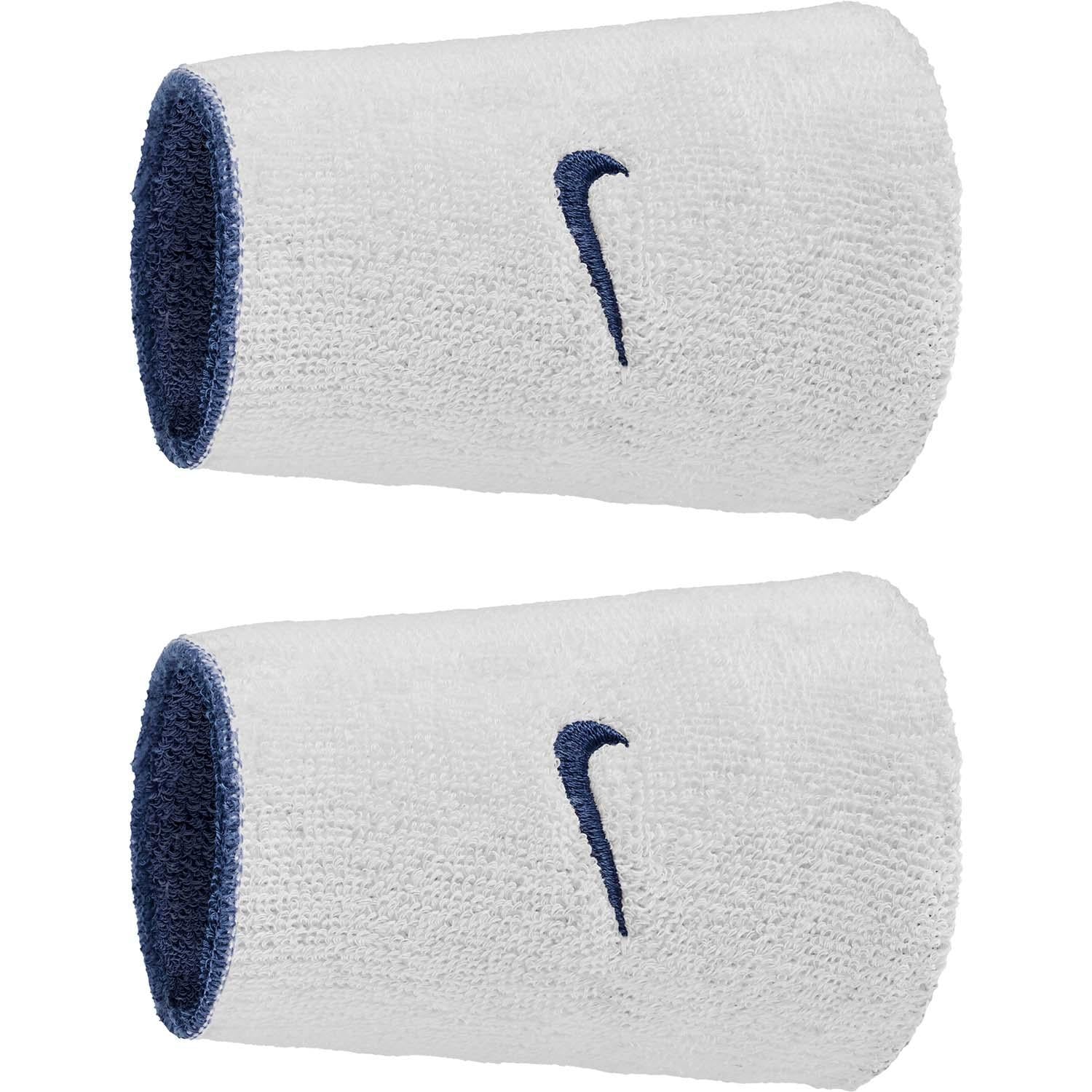 nike swoosh reversible doublewide wristbands 2pk