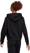 Essentials Loose-Cut 3-Stripes Cropped Hoodie