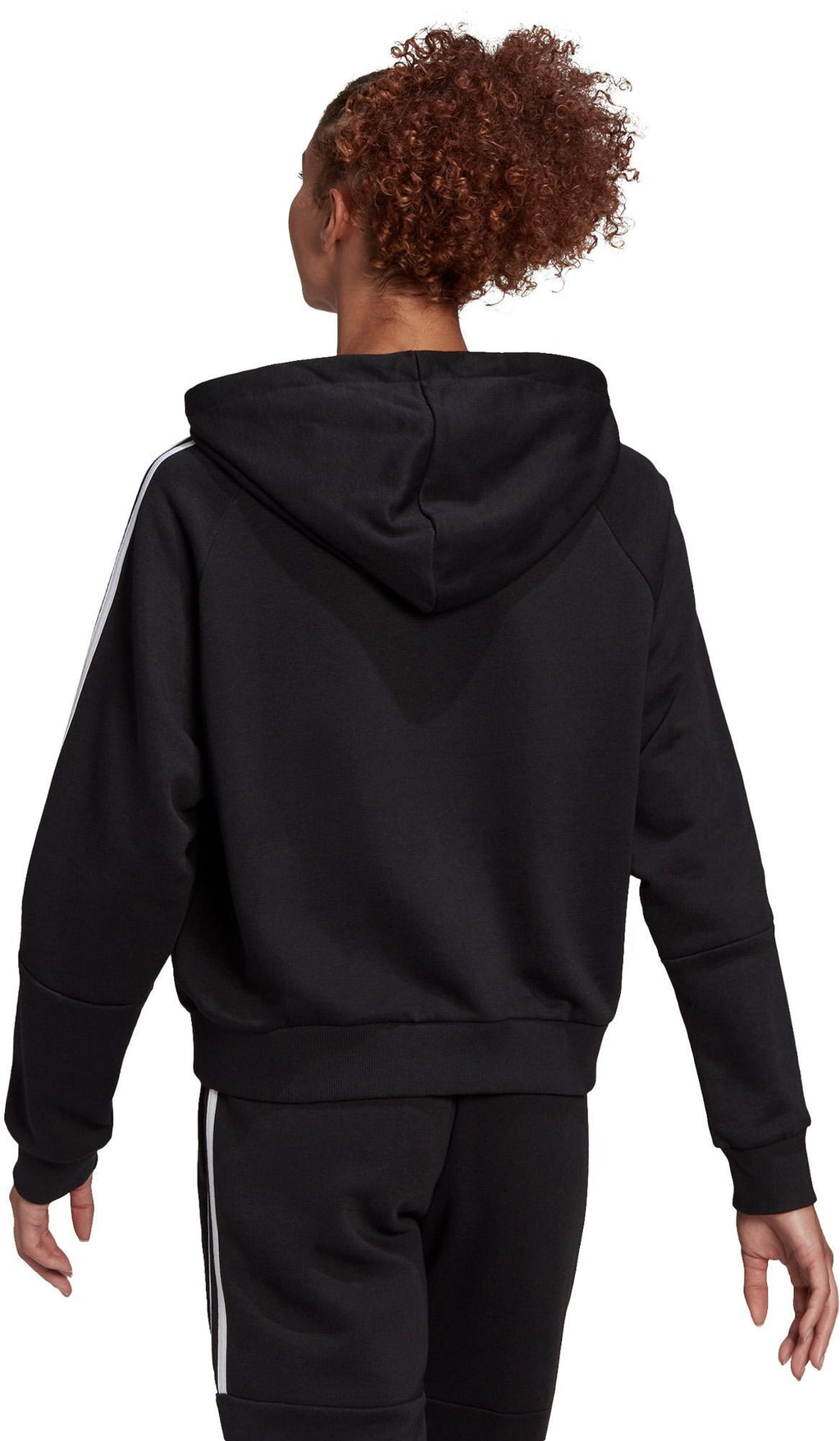 Essentials Loose-Cut 3-Stripes Cropped Hoodie