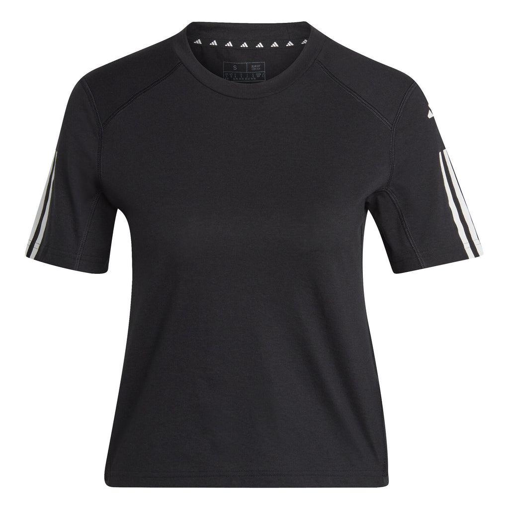 Train Essentials Train Katoenen 3-Stripes Crop shirt