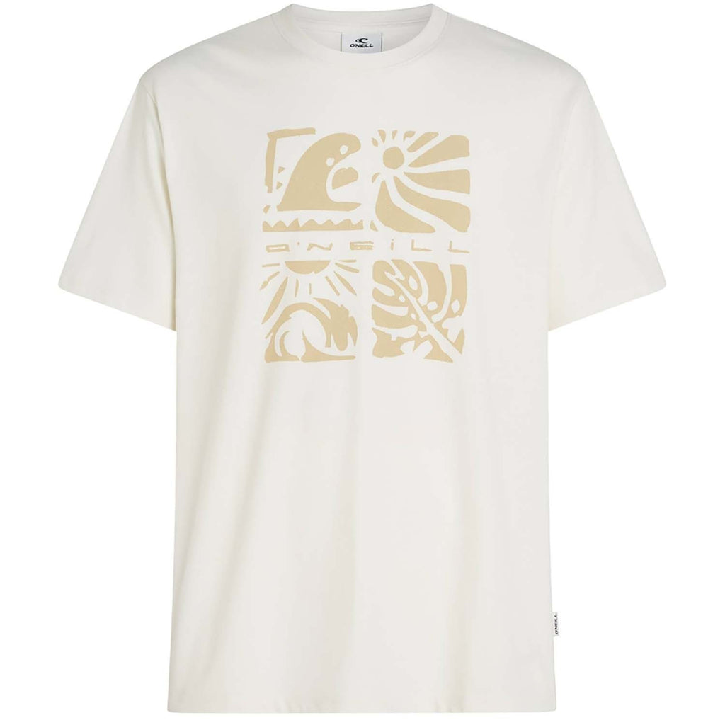 Melange Front Print T-shirt strand