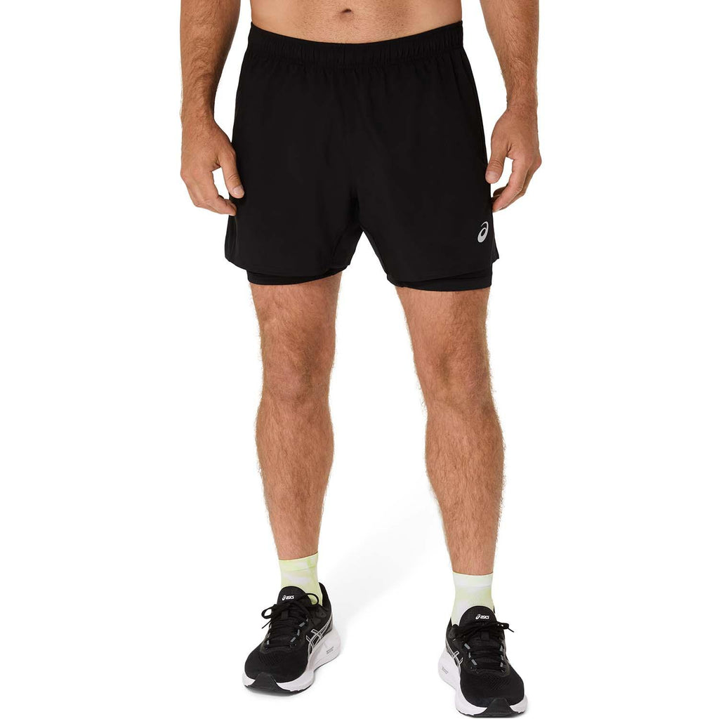 asics core 2n1 5in short