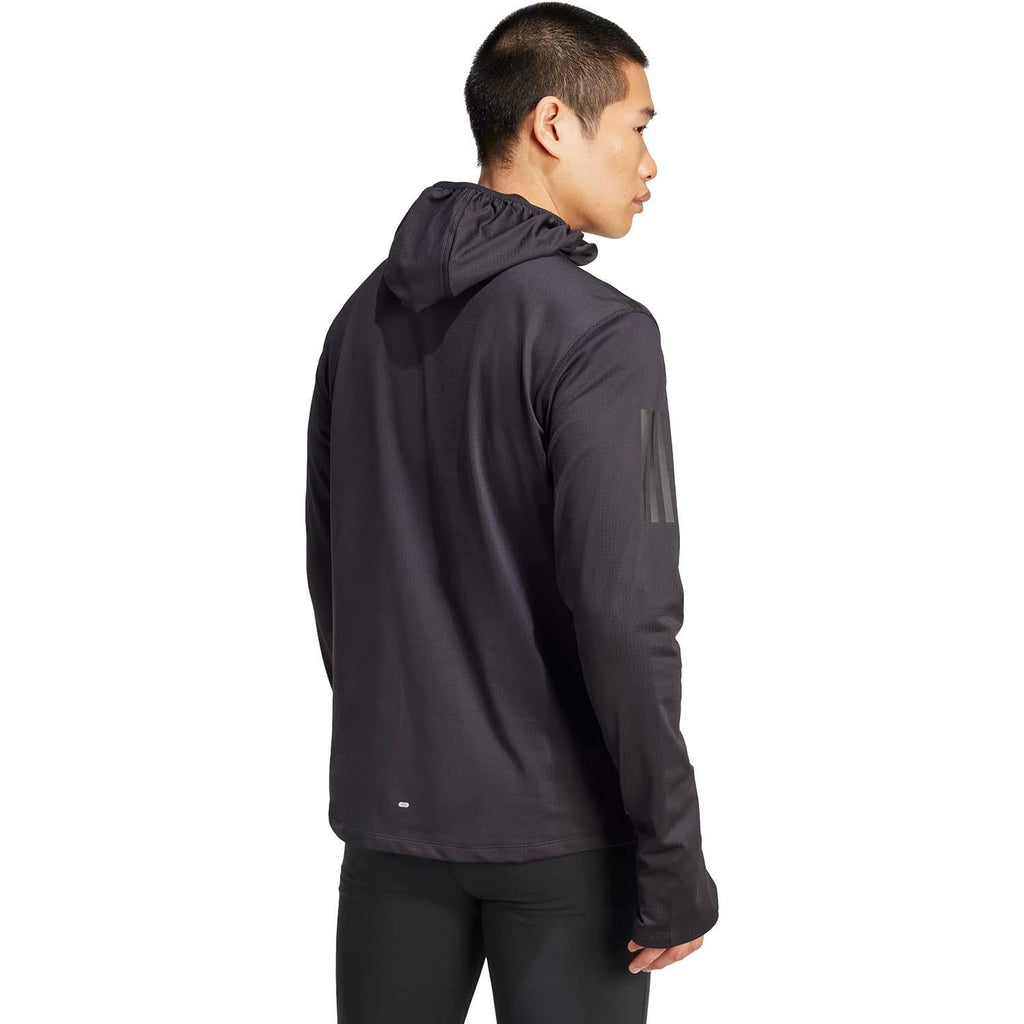 Own The Run Winterized Hoodie Met Halve Rits