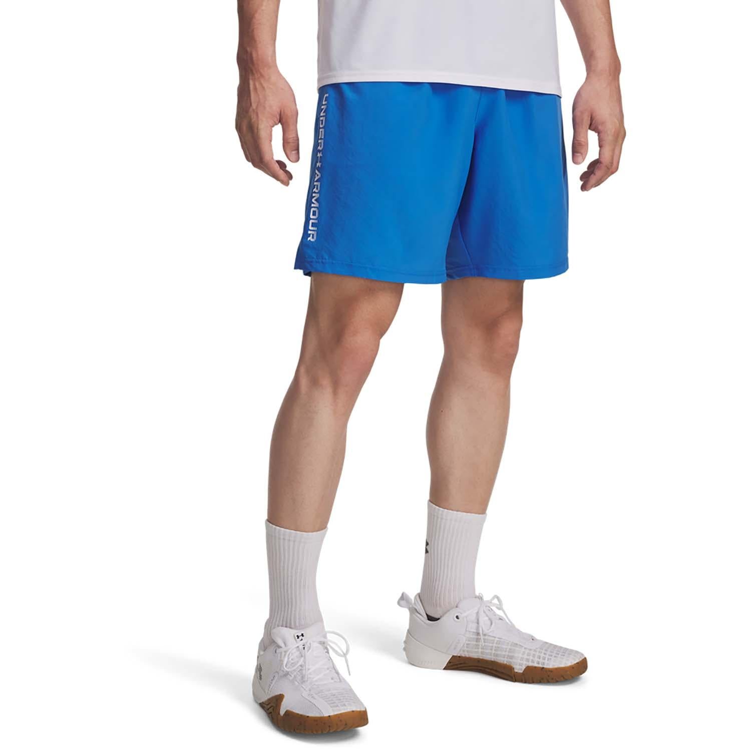 ua tech woven wordmark short-blu