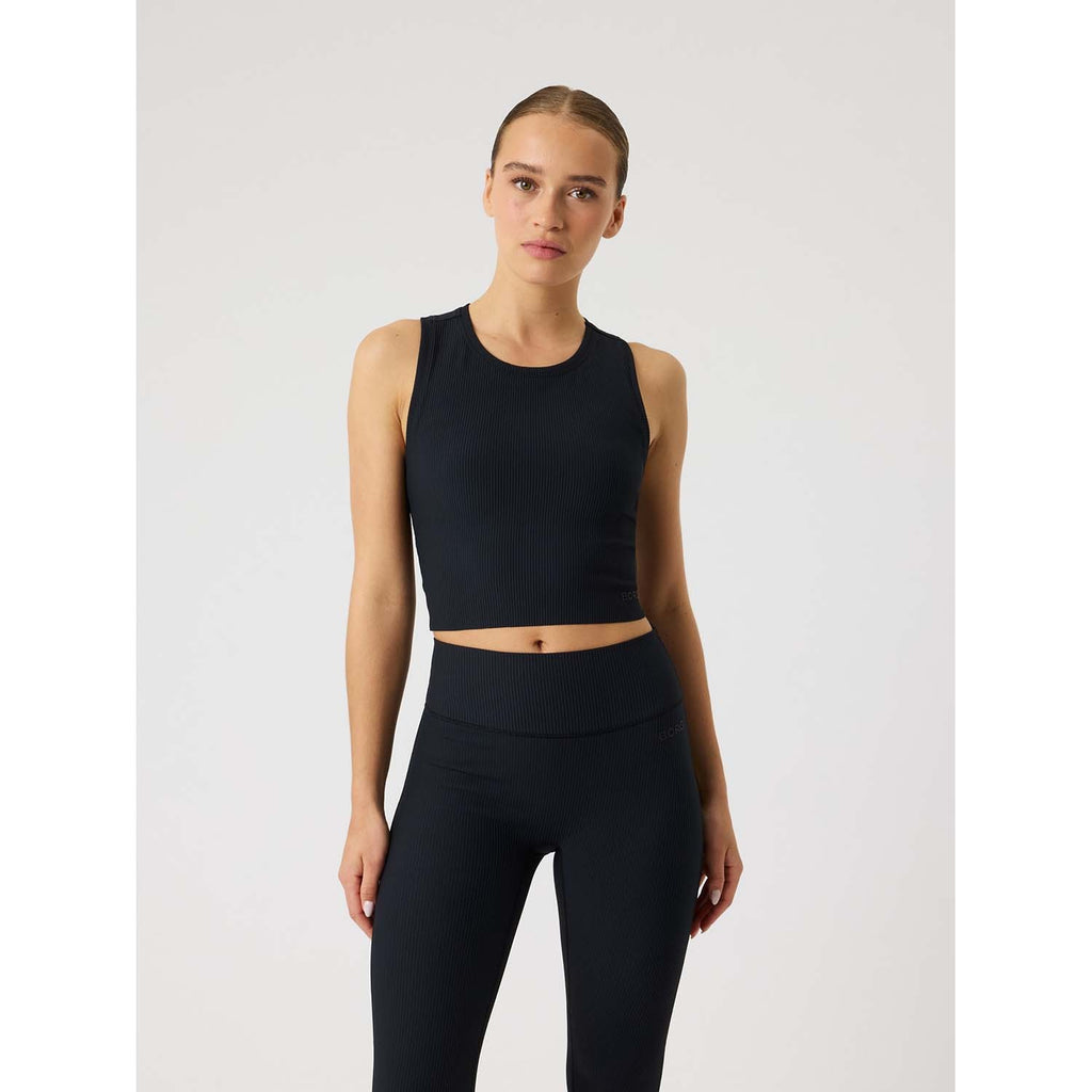 studio ribbed cropped tank top