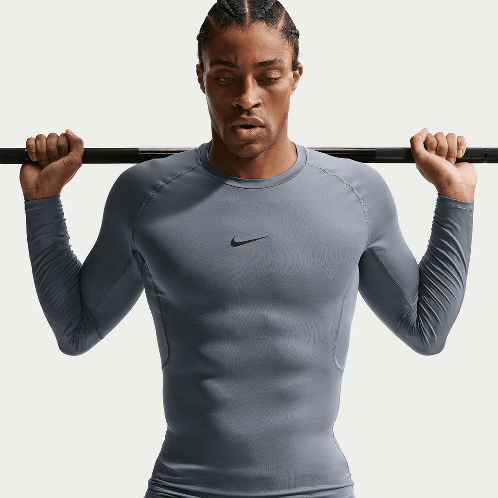 pro dri-fit men's strakke fitnesstop met lange mouwen