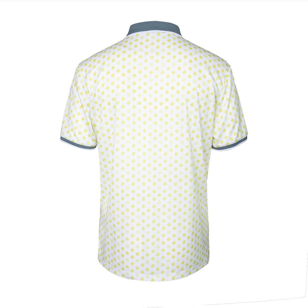 men pique printed polo