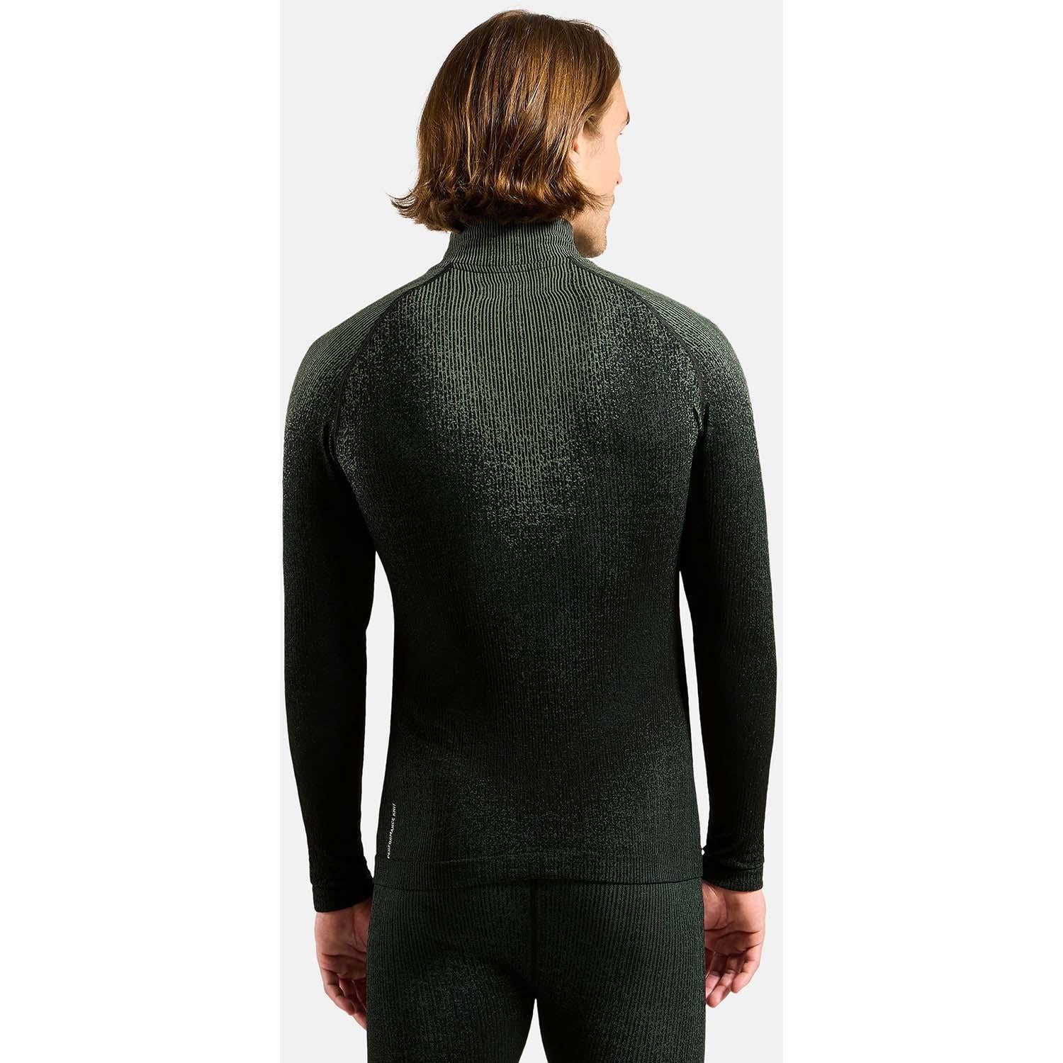 bl top turtle neck l/s half zip perf warm blackcomb