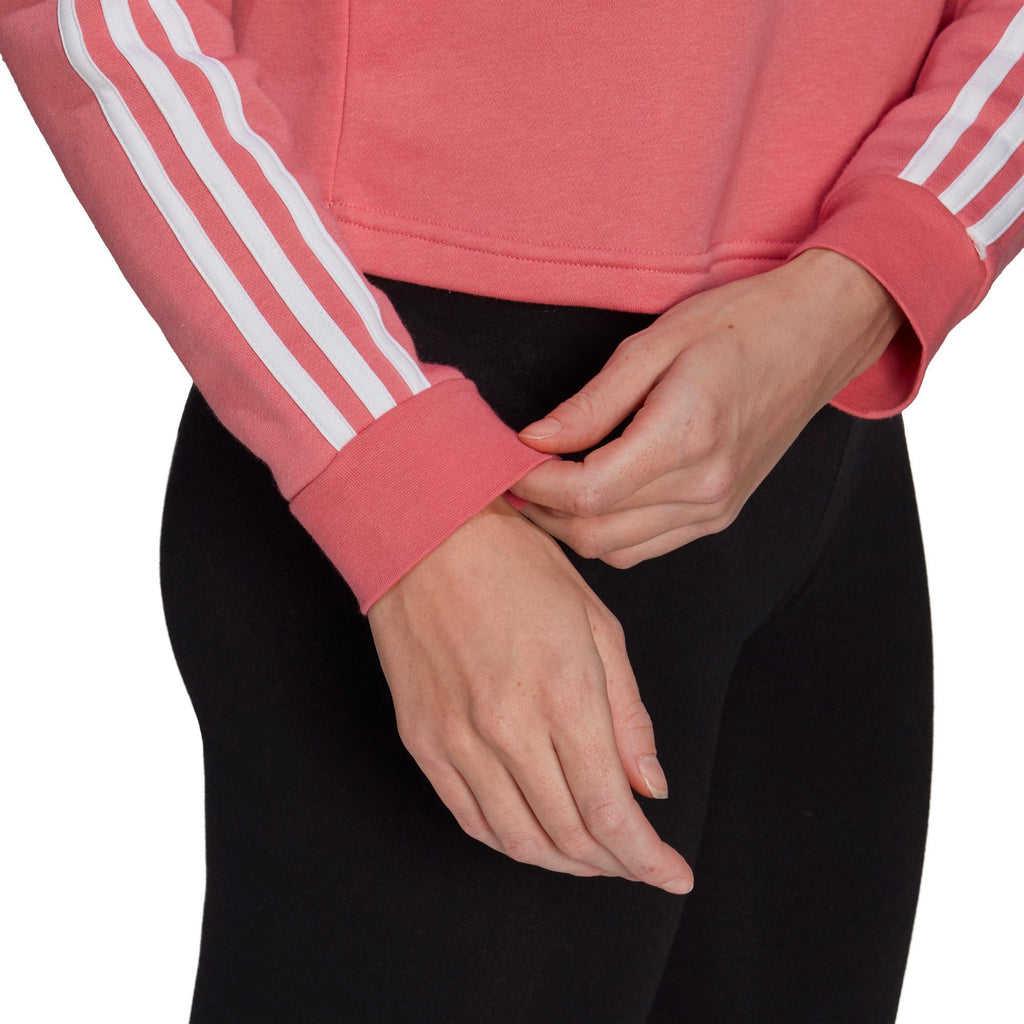 Essentials Logo Colorblock Fleece Cropped Hoodie