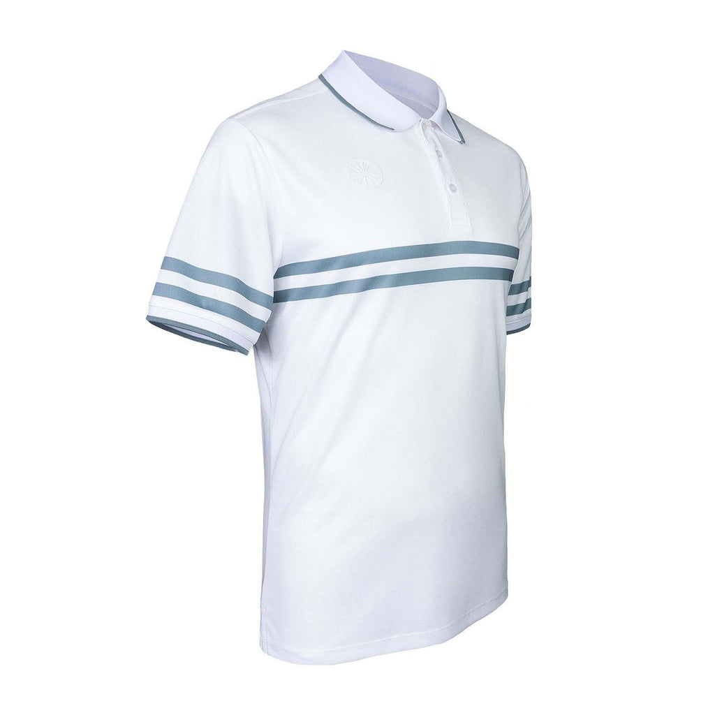 men printed stripe polo