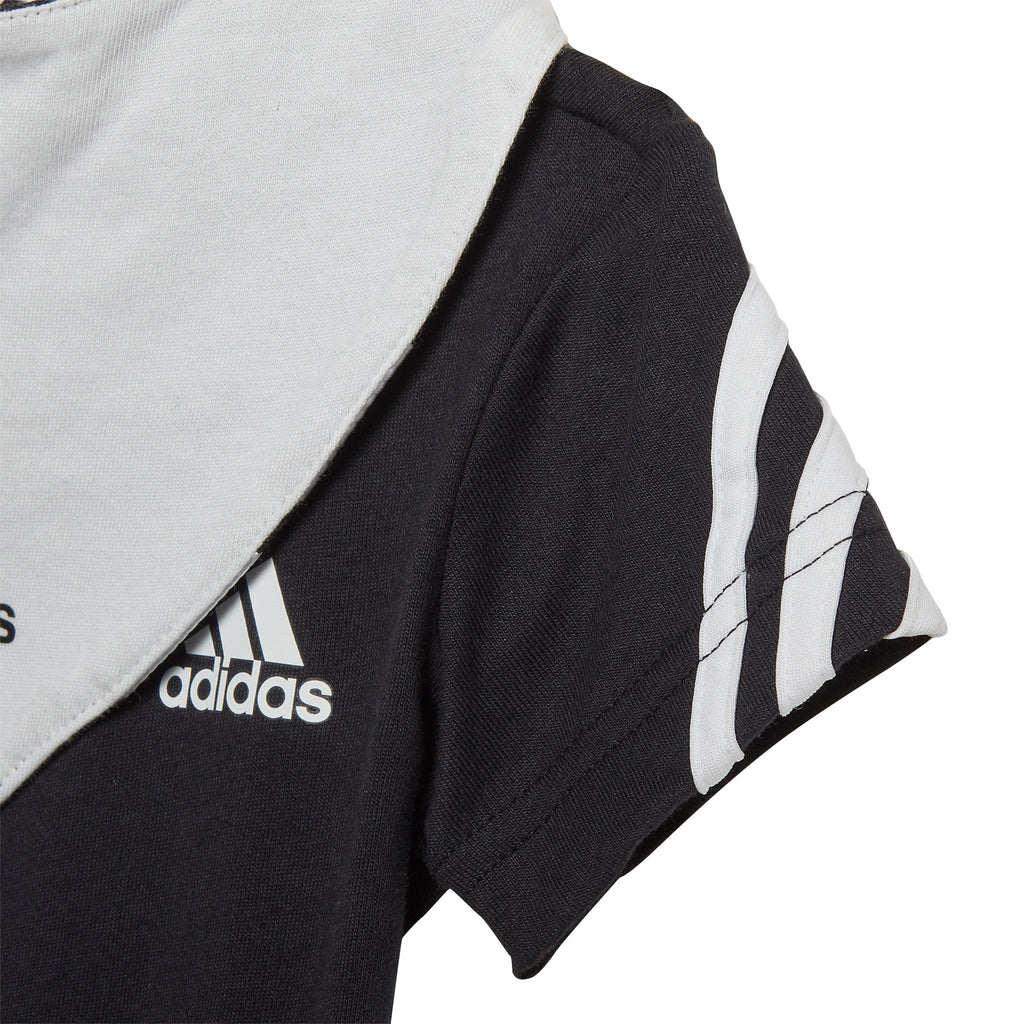 3-Stripes baby romper met slab