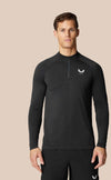Seamless 1/4 Zip Ls Top