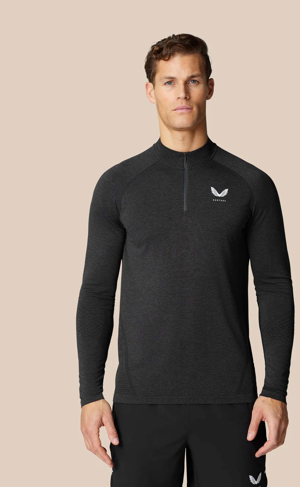 Seamless 1/4 Zip Ls Top