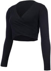 Cross-over, long sleeves, cotton