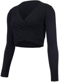 Cross-over, long sleeves, cotton