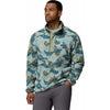 helvetia printed half snap fleece vest