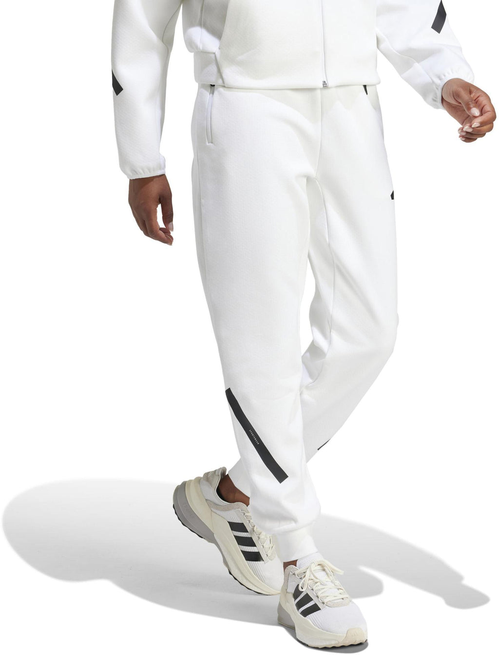 PANTA ADIDAS W INTERL CP ZNE BIANCO