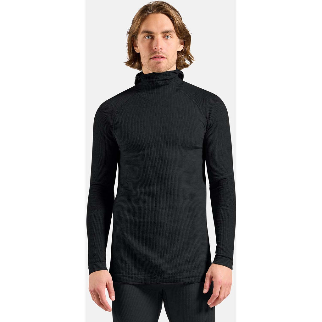 performance wool base layer shirt met facemask